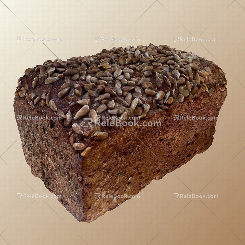 Whole wheat bread 3d model