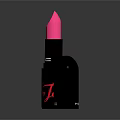 Vibrant Pink Lipstick With Smooth Black Casing And Brand Logo Design