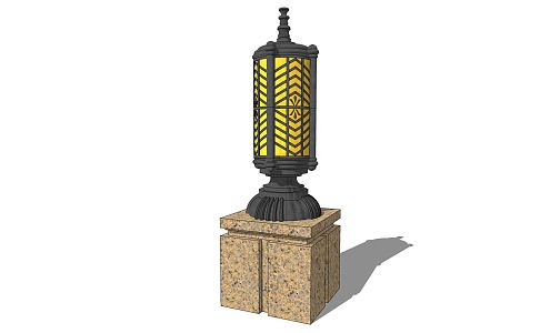 Modern lawn lamp landscape lamp low lamp lantern floor lamp garden lamp 3d model