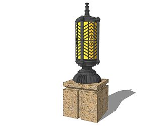 Modern lawn lamp landscape lamp low lamp lantern floor lamp garden lamp 3d model