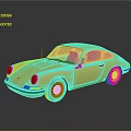 Yellow Vintage Sports Car With Sleek Design Shiny Exterior And Chrome Wheels