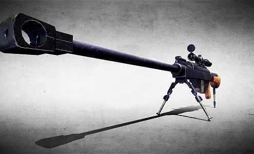 Modern Machine Gun Sniper Counter Equipment Rifle Machine Gun Long Gun 3d model