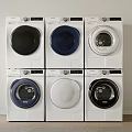 Modern Washing Machines With Various Color Options For Home Laundry Appliance Use