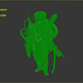 Tactical Astronaut Gear With Backpack Weapons Helmet And Mechanical Parts