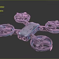 Advanced Blue Quadcopter Drone with Camera and Modern Design for Space Exploration
