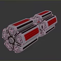 Booster sci-fi switch flame booster aircraft engine switch electronic switch power switch 3d model