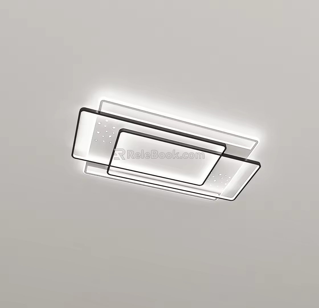 Modern minimalist ceiling lamp 3d model