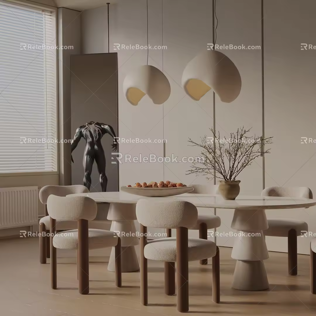 Modern table combination 3d model