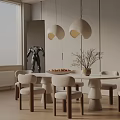 Modern table combination 3d model