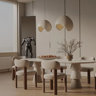 Modern table combination 3d model
