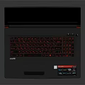 MSI Modern Laptop With Red Keyboard Dark Gray Body And Open Screen