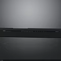 Modern Dark Soundbar With Control Buttons And LED Indicators For Home Entertainment