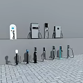 Commercial Electric Vehicle Charging Stations With Various Models For Outdoor Use
