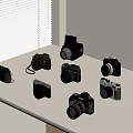 modern digital camera dslr camera retro camera 3d model