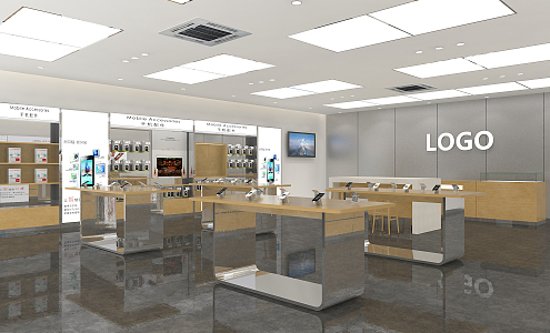 Modern Mobile Phone Store Tablet PC Store 3d model