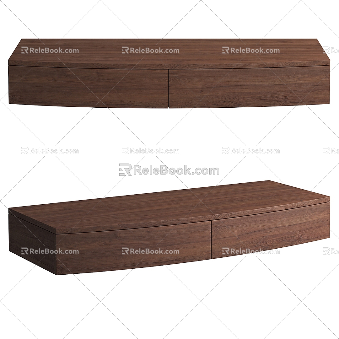 Nordic Minimalist Desk Drawer 3d model