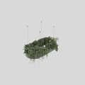 Round Chandelier With Hanging Green Plants And Vines For Home Interior Decor