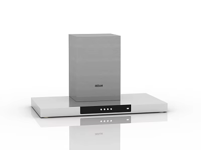 Modern Kitchen Range Hood Appliance With Stainless Steel Body And Control Panel 3d model