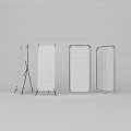 Colorful Display Shelves With White Frames And Vibrant Abstract Patterns