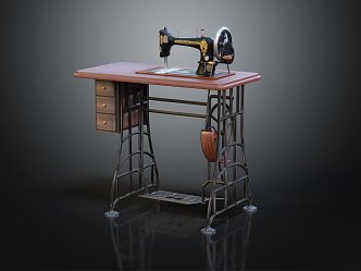 vintage sewing machine vintage sewing machine 3d model