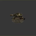 Armored Military Tank With Camouflage Paint Turret Cannon Tracks And Number Marking