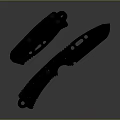 Tactical Folding Knife With Black Handle And Silver Sharp Blade Design
