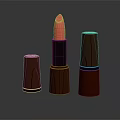 High Quality Cosmetics Lipstick With Pink Shade Brown Packaging And Elegant Design