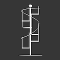 Stylish Metal Spiral Multi Tiered Shelf For Home Storage And