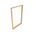 Elegant Wall Mounted Mirror With Wooden Frame For Modern Home Decor