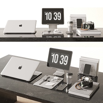 Modern Computer Office Supplies Portfolio 3d model