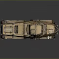 Detailed Military Armored Vehicle Weapon Model With Six Wheels And Roof Structure