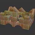 Modern Building Blocks Children's Building Blocks Toys for Children 3d model