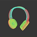 Blue Over Ear Headphones With Modern Sleek Design And Reflective Surface