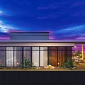 Rooftop Garden With Wooden Flooring Outdoor Furniture Sunset View And Pendant Lights