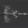 Modern Fighter Jet 3D Model With Streamlined Body And Detailed Cockpit