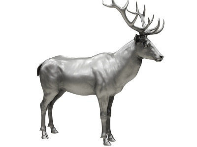 deer sika deer 3d model