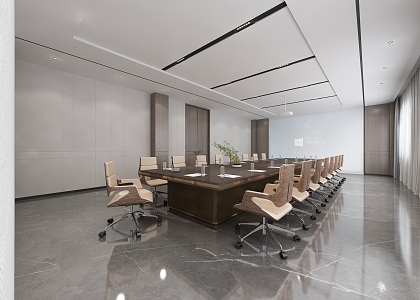 Modern Meeting Room Meeting Table and Chair 3d model