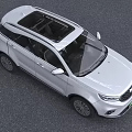 White Ford SUV With Green License Plate And Modern Exterior Design Elements