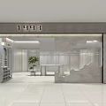 Modern 1993 Clothing Store With Gray Walls Glass Facade Clothing Racks And Potted Plant