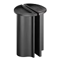 Modern Black Corner Table With Sleek Geometric Design And Smooth Surface 3d model