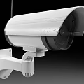 Commercial Outdoor Security Surveillance Camera With White Housing And Mounted Bracket