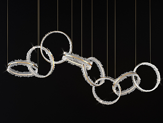 Modern crystal chandelier crystal lamp 3d model