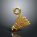 Golden Feather Shaped Fashion Accessory With Loop For Clothing Decoration