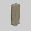 Vintage Wooden Cabinet With Carved Panel Details And Light Brown Finish