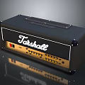 Marshall Professional Guitar Amplifier With Black Body Gold Panel And Control Knobs