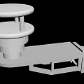 Roadside Traffic Monitoring Device with White Cylindrical Structure and Mounting Base