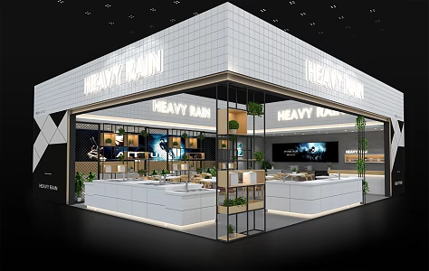HEAVYRAIN Kitchen Exhibition Booth Model 3d model