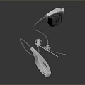 Advanced White Medical Device With Leads And Components For Healthcare Use