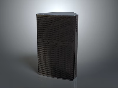 Modern Black Nightstand With Perforated Surface Design And Sleek Style For Bedroom Furniture 3d model