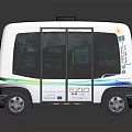 Modern bus minibus minivan driverless bus school bus 3d model